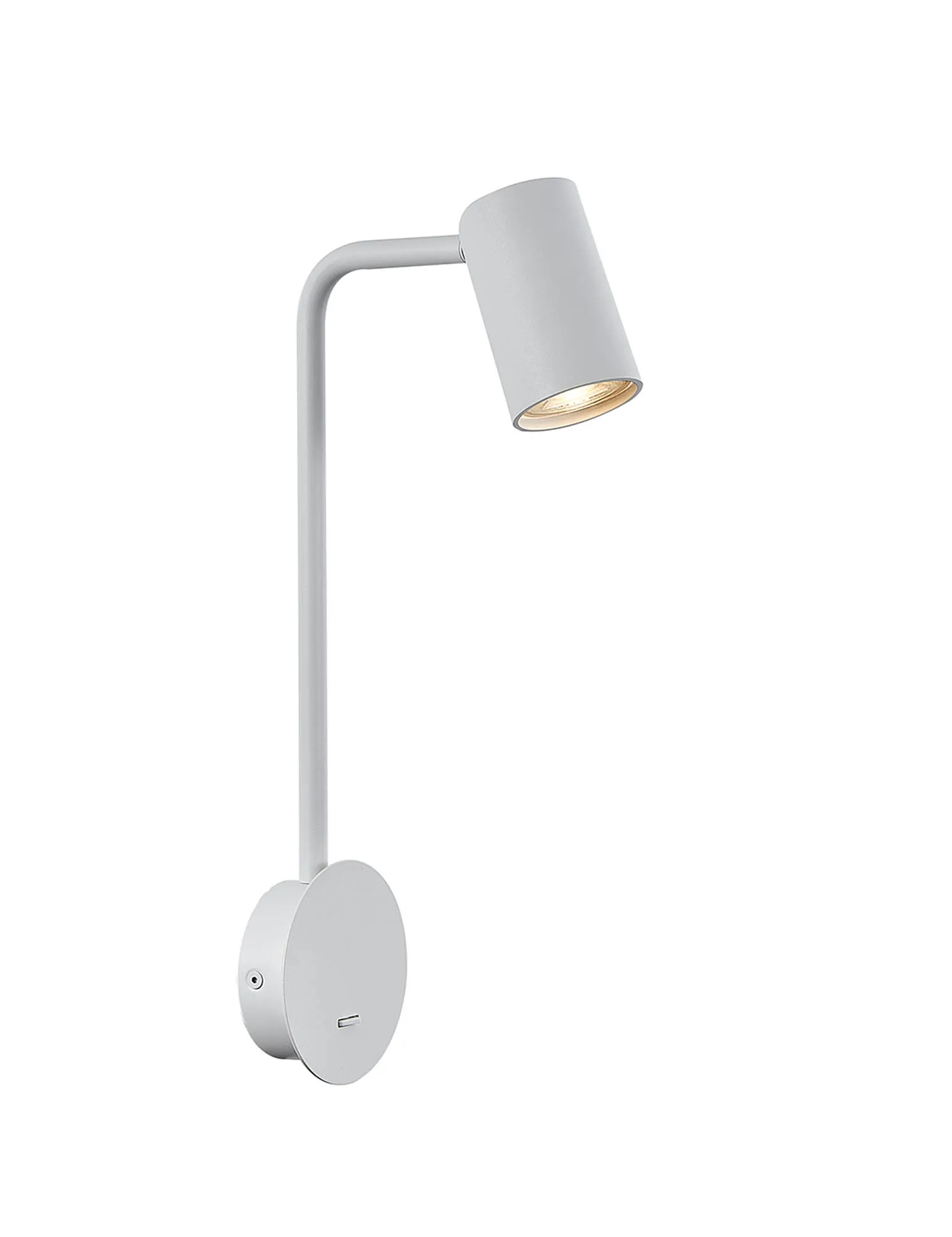 M7524  Sal 1 Light Switched Wall Lamp Matt White